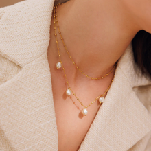 Load image into Gallery viewer, Emmy Pearl Necklace Gold
